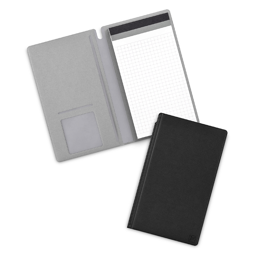 Изображение товара FLEXPOCKET Блокнот формата А6 с обложкой из экокожи и листами в клетку, цвет: Черный
