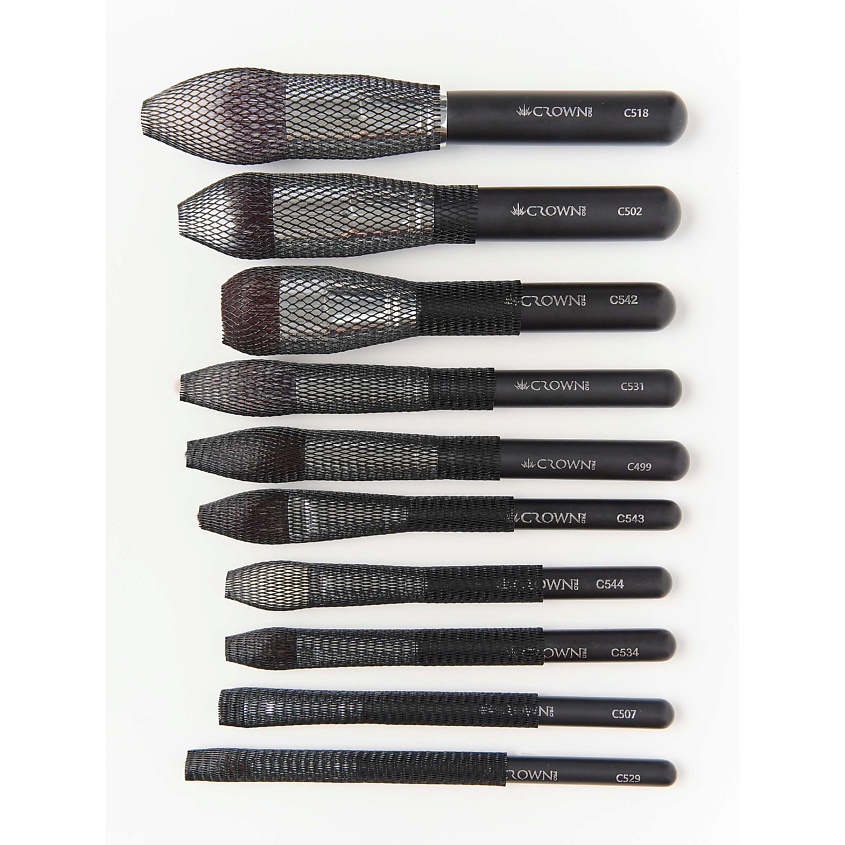 Изображение товара CROWN PRO Сеточки для защиты и сушки кистей, 10 шт черные, Черный