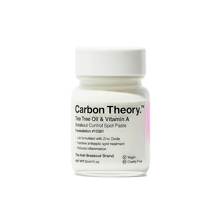 Изображение товара CARBON THEORY Паста точечного нанесения Tea Tree Oil & Vitamin A Breakout Control Spot Paste, 30 мл