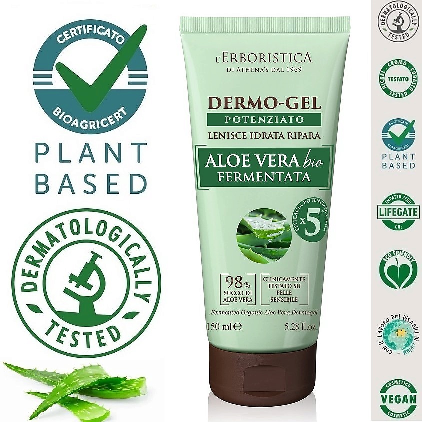 Изображение товара L'ERBORISTICA Натуральный гель для лица из ферментированного алоэ вера 150 мл