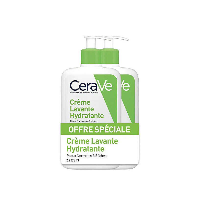 Изображение товара CERAVE Набор увлажняющих очищающих гелей для лица и тела Hydrating Cleanser, 473мл+473 мл