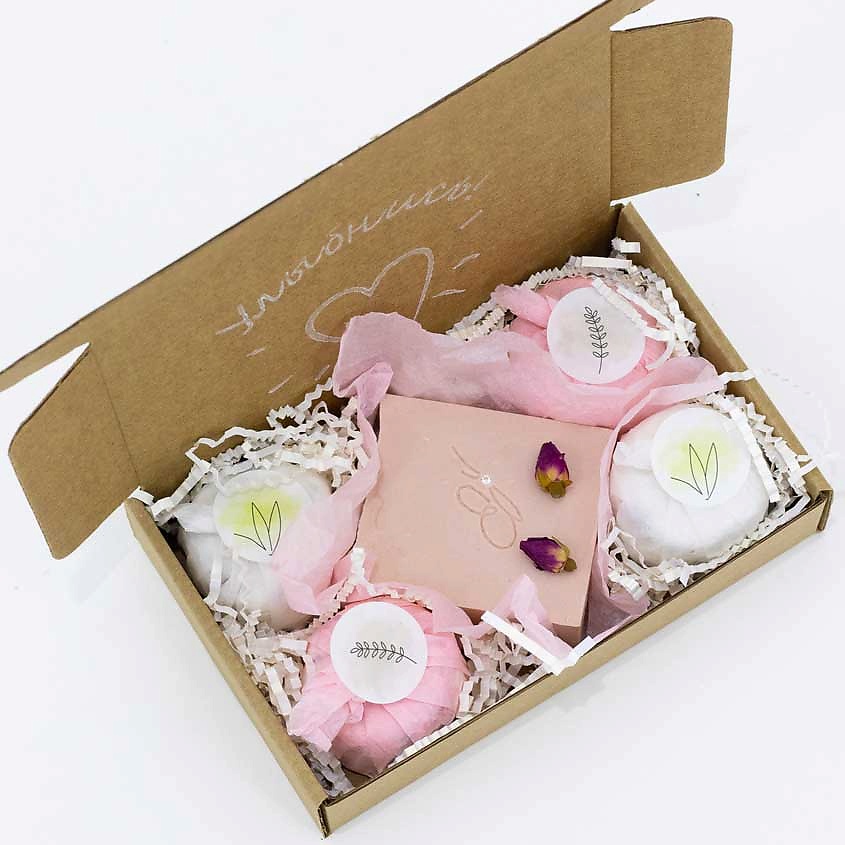 Изображение товара Подарочный набор для ванны женский Утренняя роза FINNLUX натуральный уют