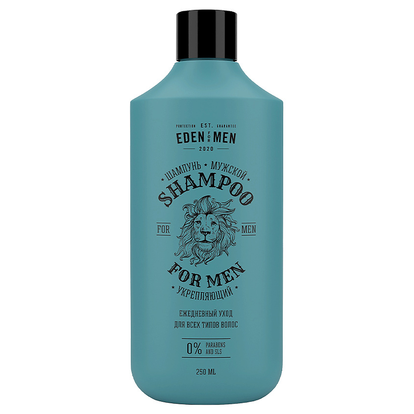 Изображение товара EDEN FOR MEN Шампунь мужской укрепляющий, против выпадения с протеинами пшеницы, 250 мл