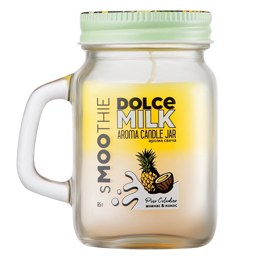Изображение товара Свеча ароматическая DOLCE MILK ПИНО КОЛАДИНО ананас и кокос 85 г