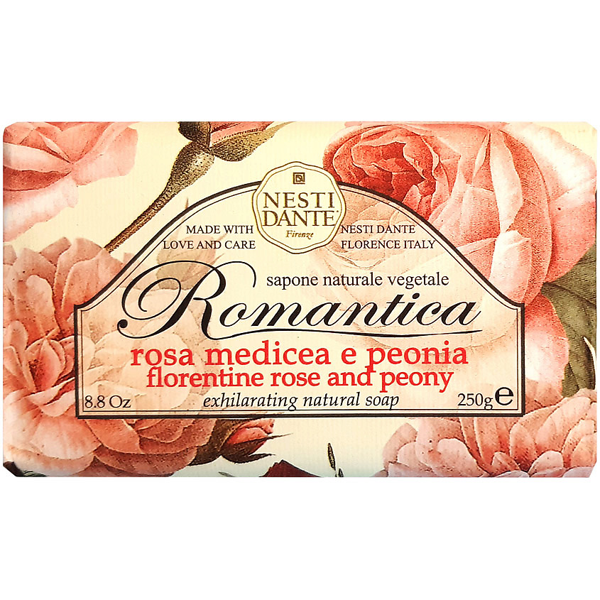 Изображение товара Натуральное твердое мыло Nesti Dante Florentine Rose & Peony 250 г для тела