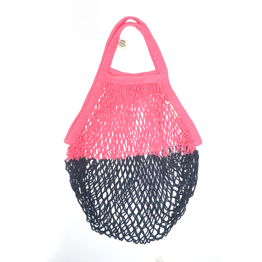 Изображение товара JUNGLE STORY Авоська для покупок с короткой ручкой, Градиент розово-серый