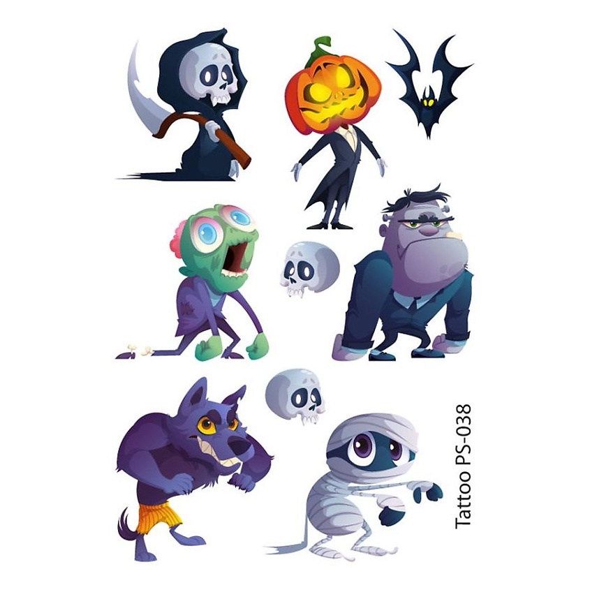 Изображение товара ПОЛИСФЕРА Временная переводная татуировка Tattoo PS-038, 1 шт.