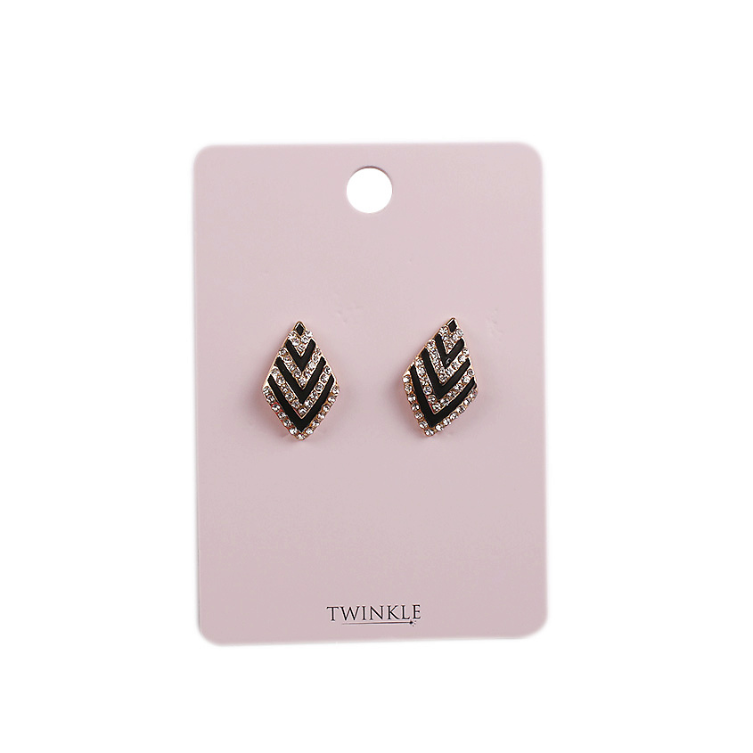Изображение товара Серьги TWINKLE Black Zigzag женские утонченные бижутерия стильные и универсальные