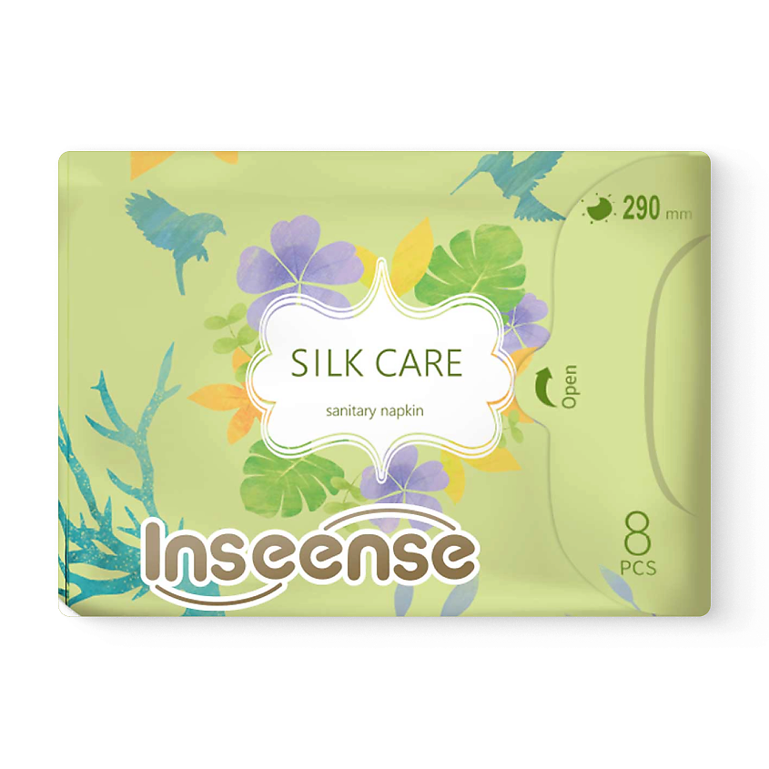 Изображение товара INSEENSE Прокладки женские гигиенические ночные Silk Care, 8 шт.