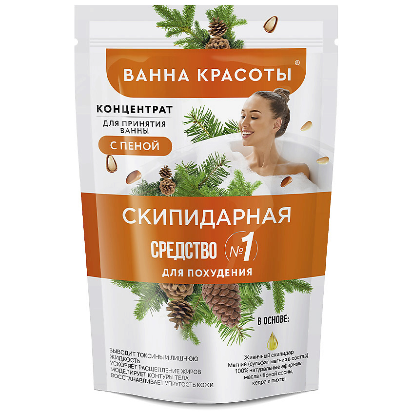 Изображение товара Фито Косметик Концентрат для принятия ванны с пеной Скипидарная Ванна красоты 250 мл