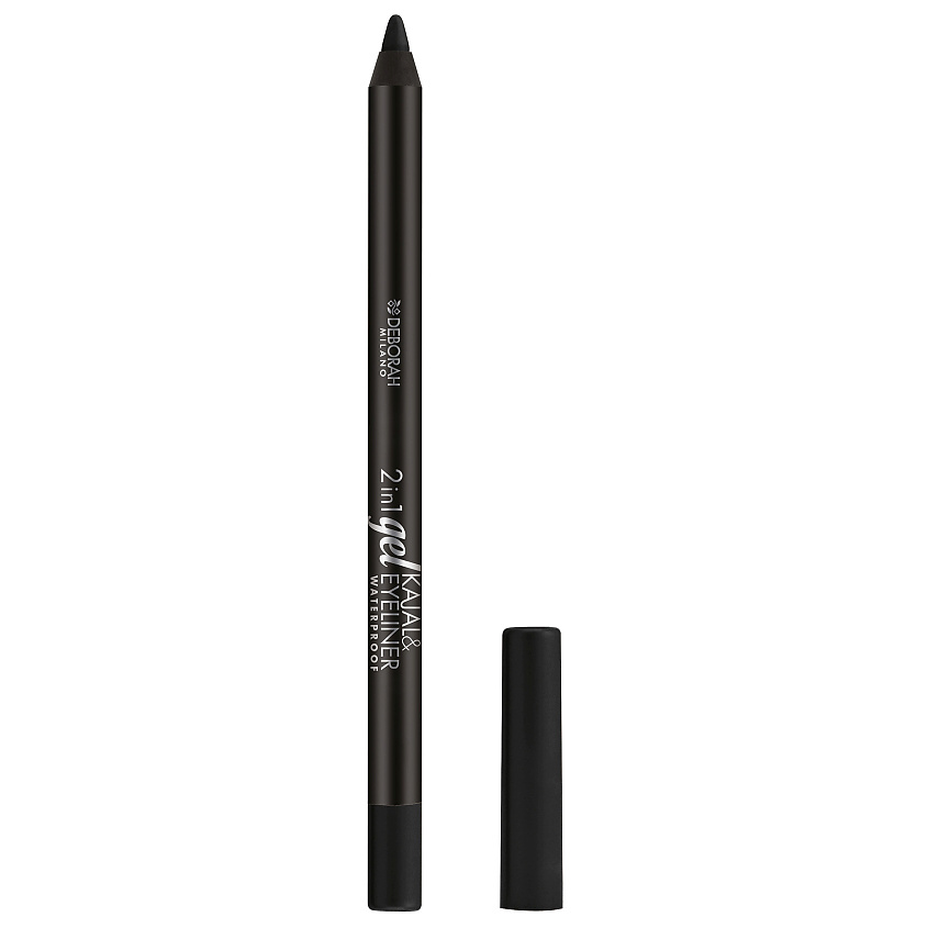 Изображение товара DEBORAH MILANO Карандаш для век гелевый 2 IN 1 GEL KAJAL & EYELINER PENCIL, № 01 черный, 1,5 г