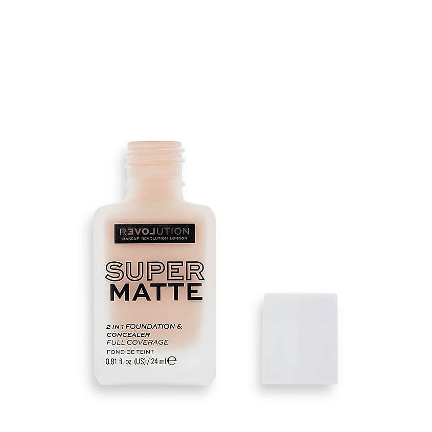 Изображение товара RELOVE REVOLUTION Тональная основа и консилер 2 в 1 SUPERMATTE, F4, 24 мл