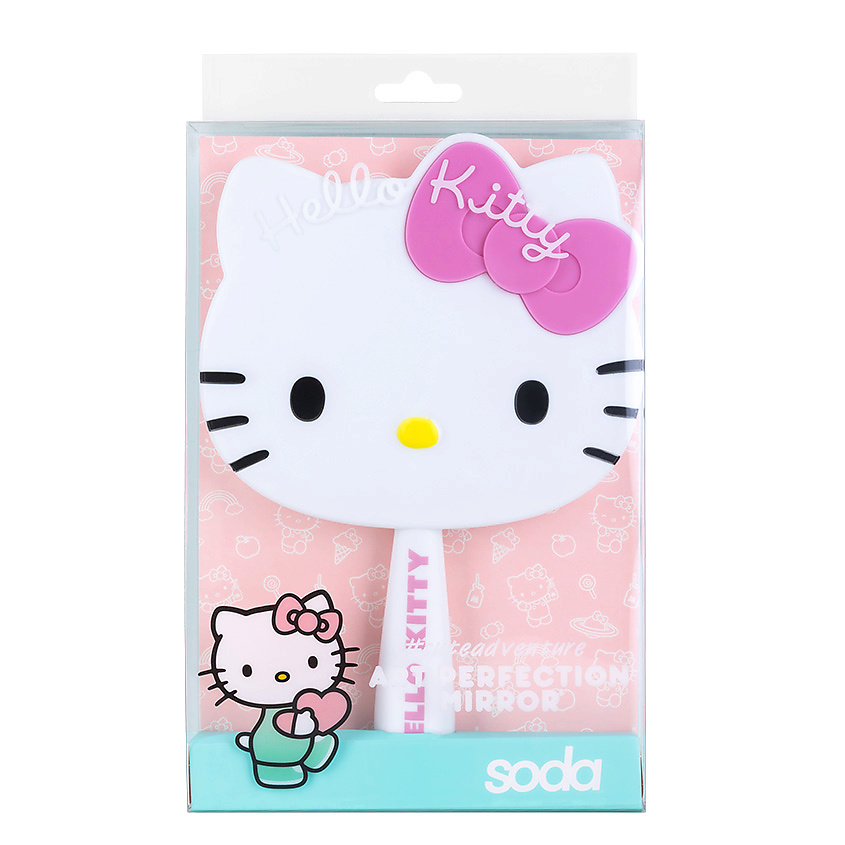 Изображение товара SODA Зеркало косметическое с ручкой Art Perfection #cuteadventure, 1 шт