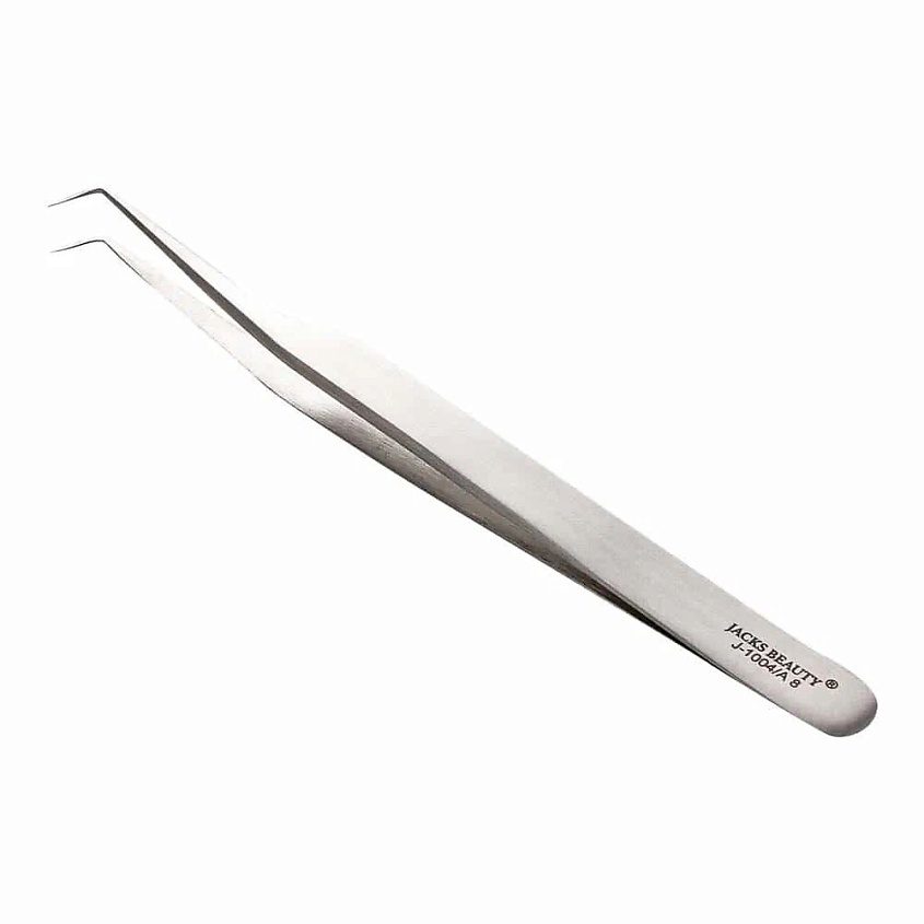 Изображение товара Пинцет для наращивания ресниц JACKS.BEAUTY из нержавеющей стали, серый