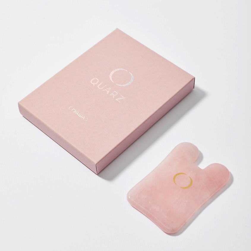 Изображение товара Гуаша из розового кварца для лица и тела массажер антистарение и тонус кожи