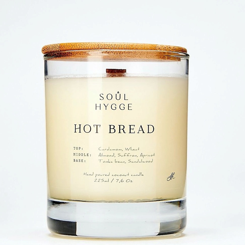 Изображение товара SOUL HYGGE Ароматическая свеча HOT BREAD с деревянным фитилем, 1шт