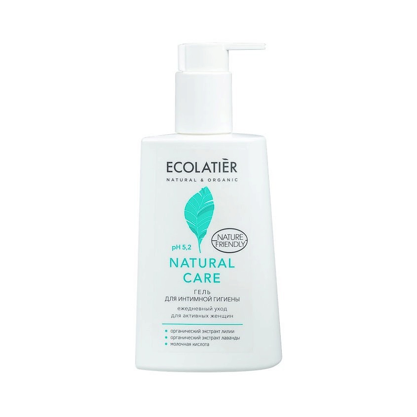 Изображение товара ECOLATIER Гель для интимной гигиены Natural Care Ежедневный уход, 250 мл