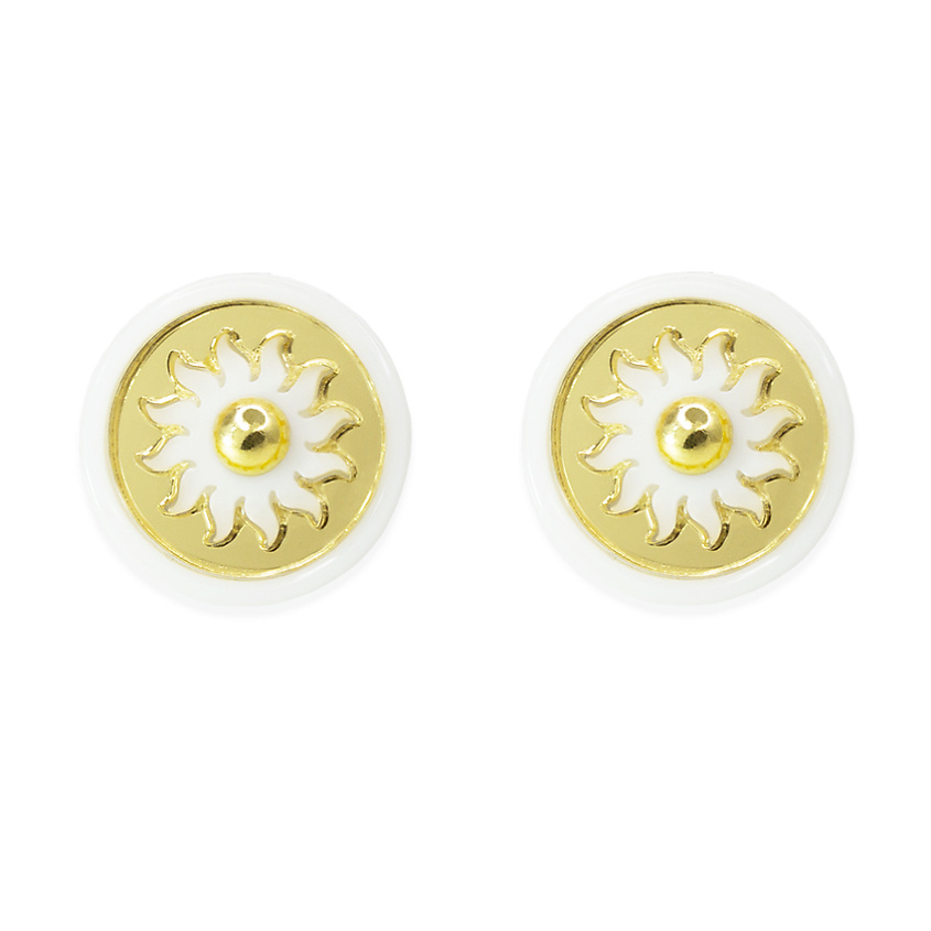 Изображение товара ORGALICA Серьги Восход мини, Возрождение, цвет: Белый