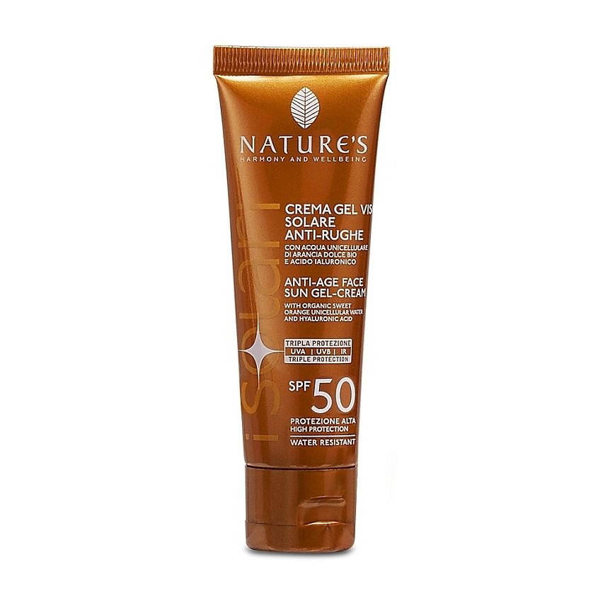 Изображение товара NATURE'S HARMONY AND WELLBEING Крем - гель для лица солнцезащитный SPF 50 антивозрастной iSolari, 50 мл