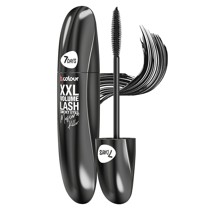 Изображение товара Тушь для ресниц 7DAYS B.COLOUR 01 Smoky Eyes Black объем и удлинение