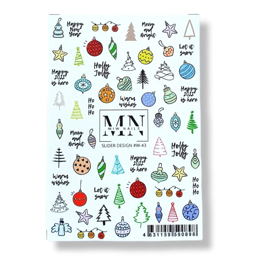 Изображение товара Слайдер дизайн для ногтей MIW NAILS зимняя коллекция 1 шт