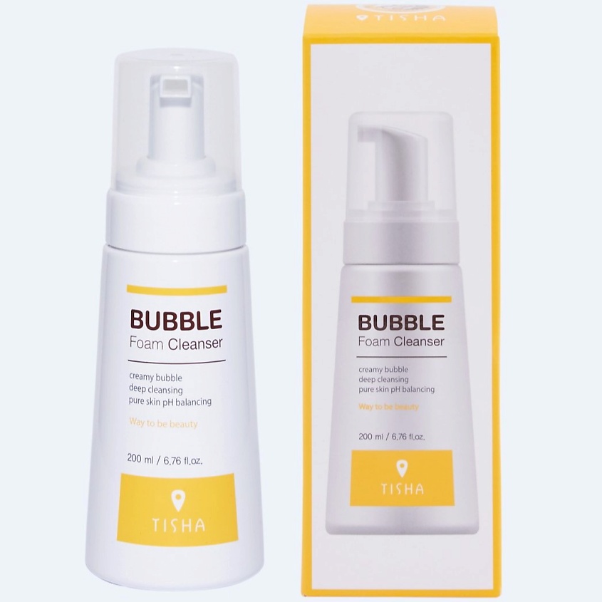 Изображение товара TISHA Пузырьковая очищающая пенка для проблемной и сухой кожи, 200 мл