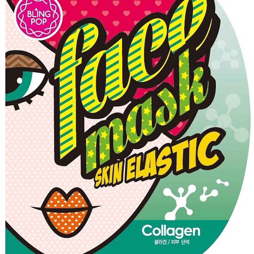 Изображение товара BLING POP Маска для лица гелевая омолаживающая с коллагеном Skin Elastic, 25 мл