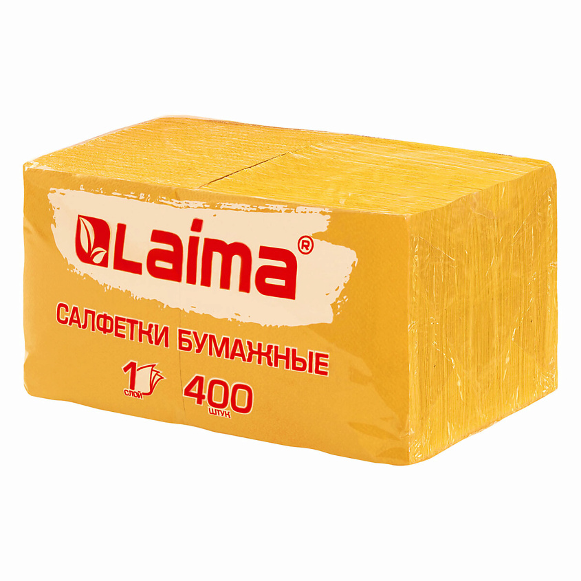 Изображение товара Бумажные салфетки LAIMA Big Pack 400 шт 24х24 см для дома и ресторана