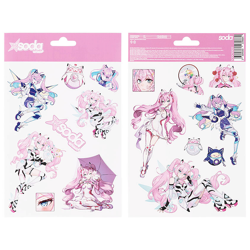 Изображение товара SODA Chan Наклейки декоративные #softdivalution, 1 шт.