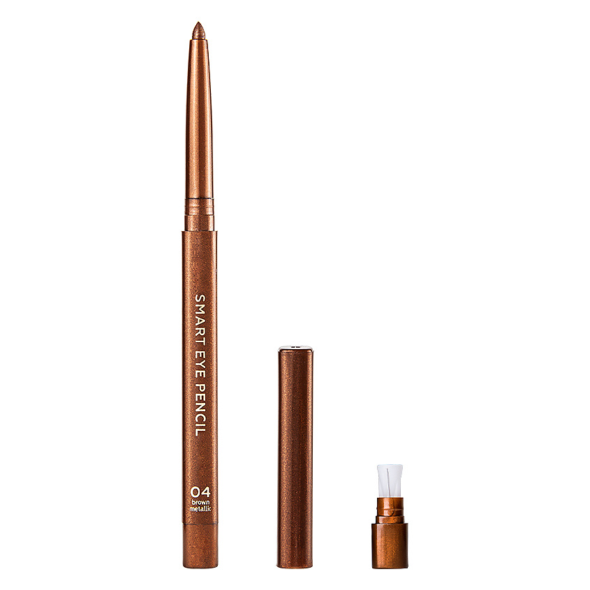 Изображение товара ЛЭТУАЛЬ Автоматический карандаш для глаз SMART EYE PENCIL, № 04 brown metallic, 1 шт