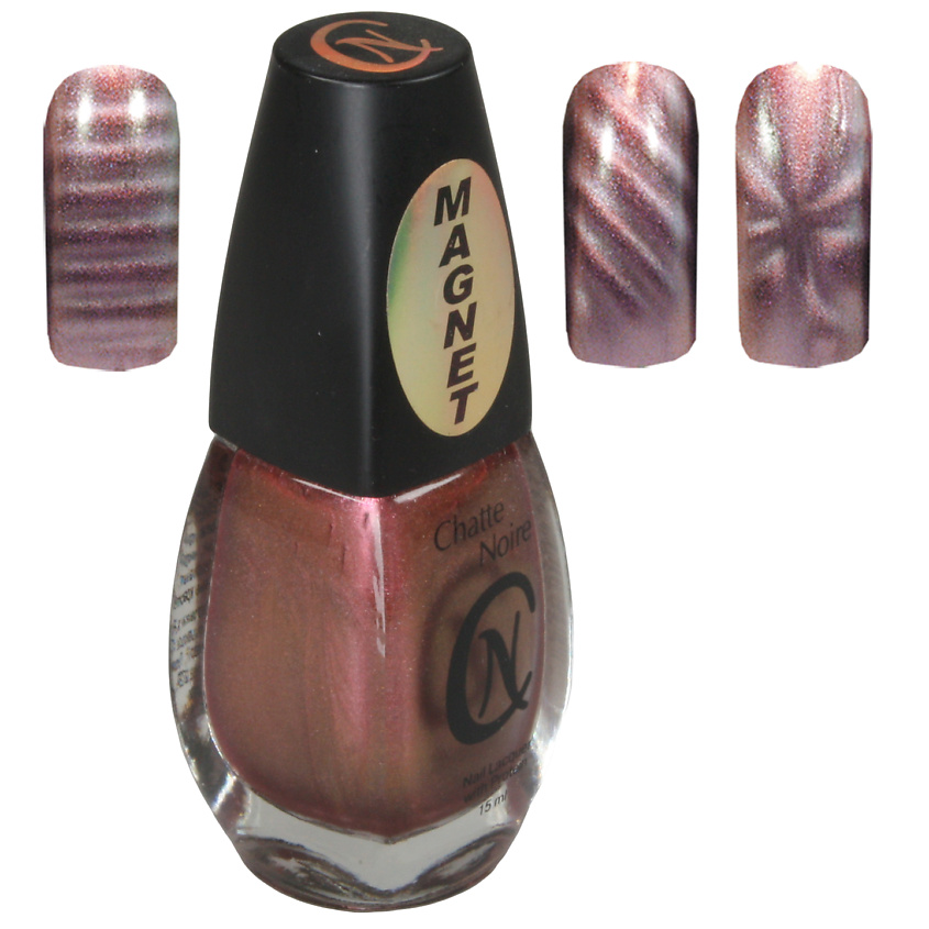 Изображение товара Магнитный лак для ногтей CHATTE NOIRE тон 455 светлый сиренево-серебристый