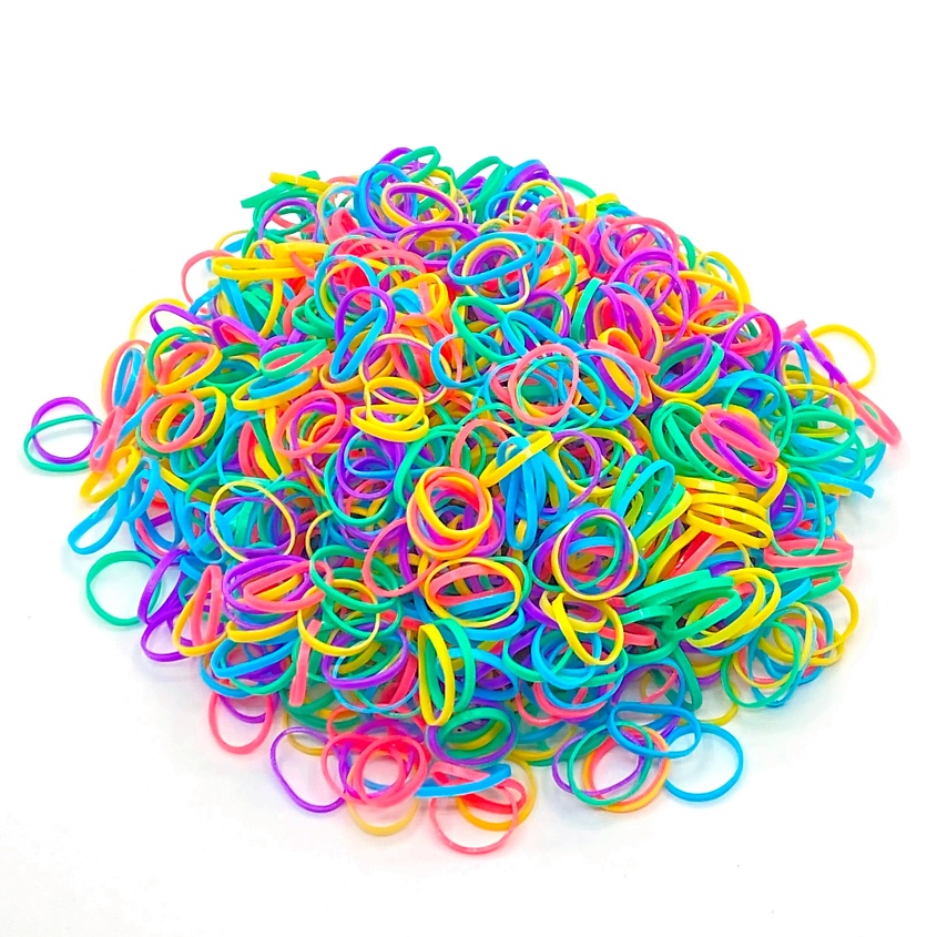 Изображение товара NESURABEAUTY Силиконовые резинки для волос "Неоновые", Неоновые, 1000 шт.