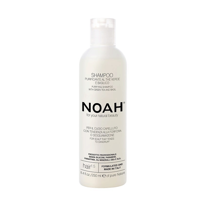 Изображение товара NOAH FOR YOUR NATURAL BEAUTY Шампунь для волос очищающий с зеленым чаем и базиликом, 250 мл