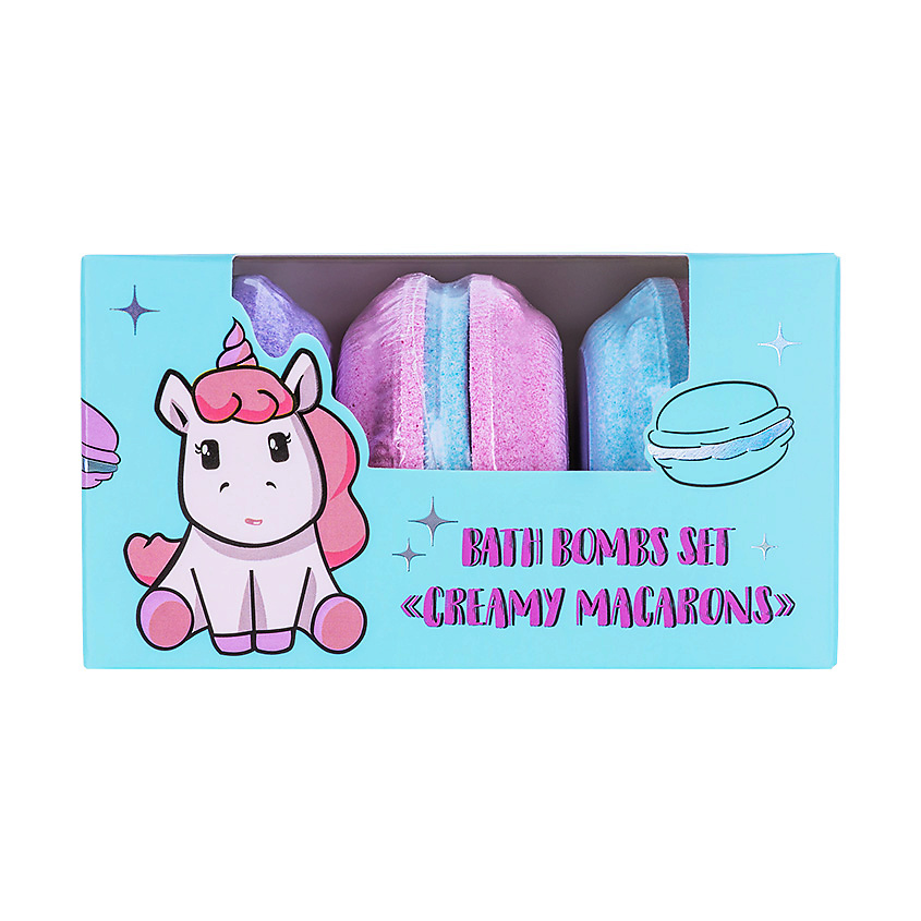 Изображение товара UNICORNS APPROVE Набор бомбочек для ванны "CREAMY MACARONS", 1 шт