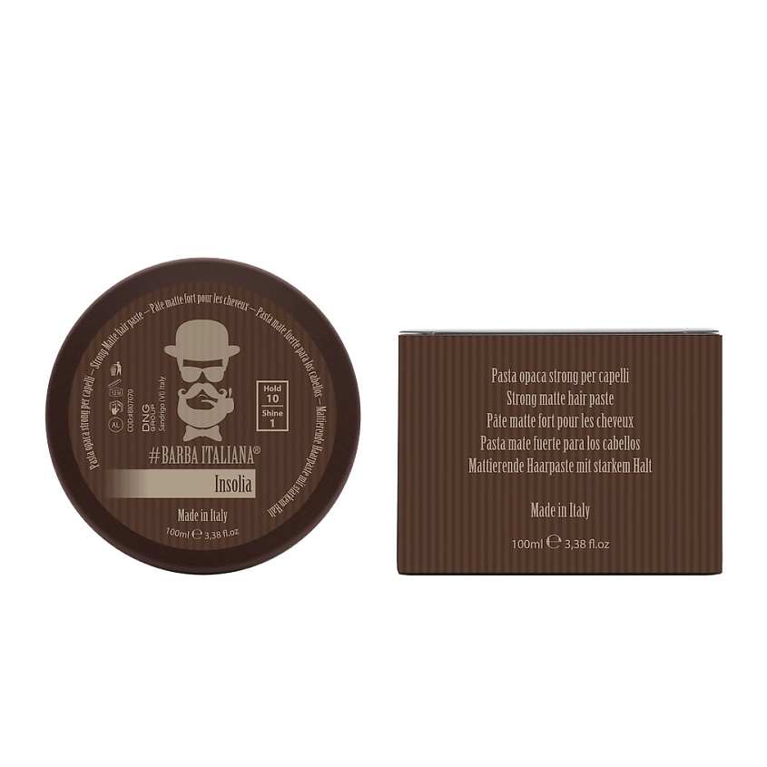 Изображение товара BARBA ITALIANA Паста для укладки волос матовая суперсильной фиксации Insolia, 100 мл