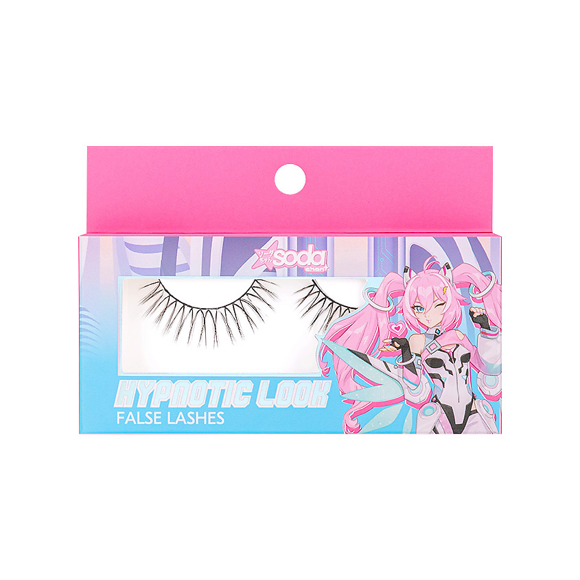Изображение товара SODA Chan Накладные ресницы с белыми вставками Hypnotic Look #softdivalution, 1 шт.
