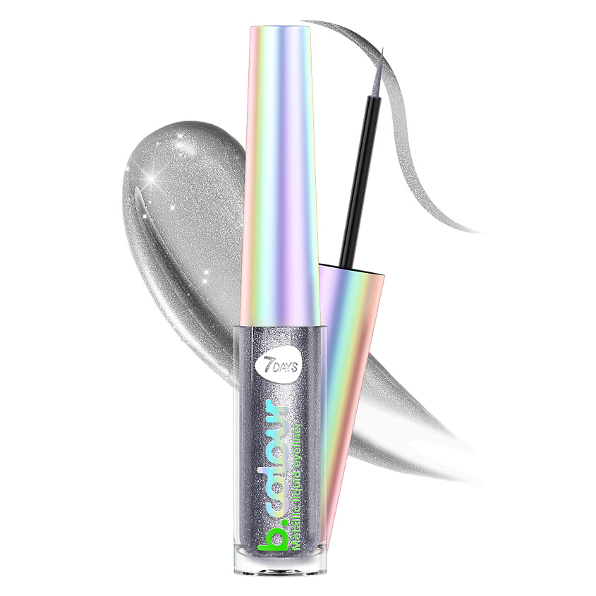 Изображение товара 7DAYS Подводка для глаз Блестящая цветная B.COLOUR, 01 Grey