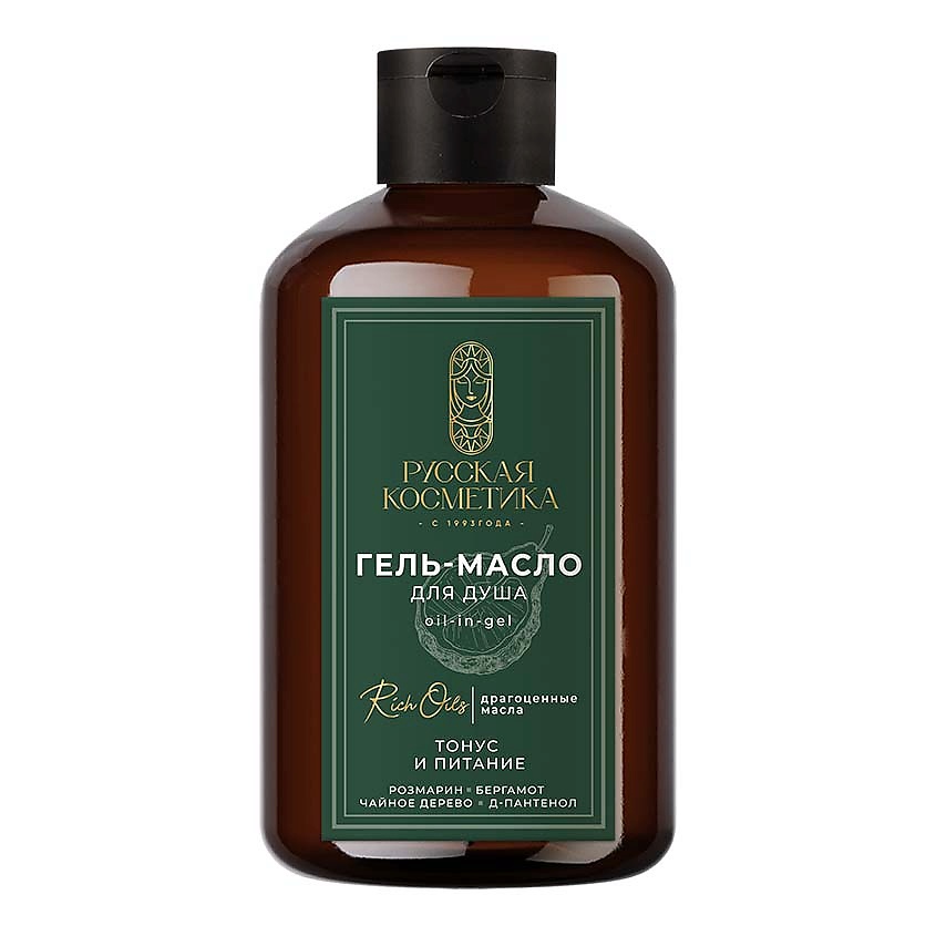 Изображение товара Гель-масло для душа тонус и питание Oil-in-gel 400 мл Русская косметика
