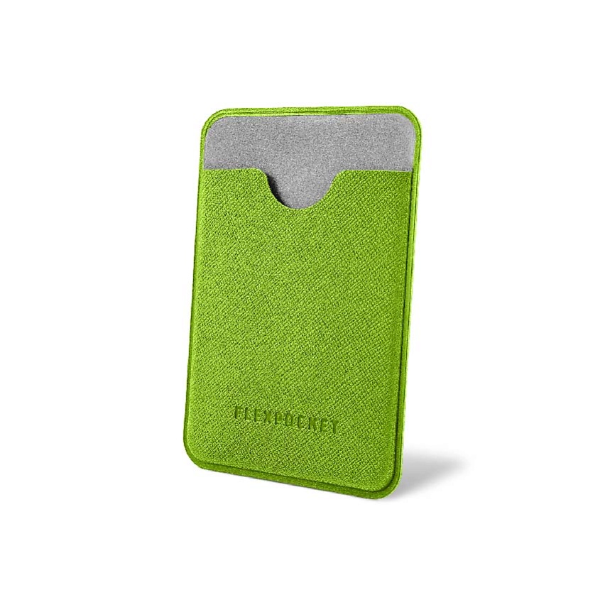 Изображение товара FLEXPOCKET Чехол для карты на телефон из экокожи, на клеевой основе, Зеленый