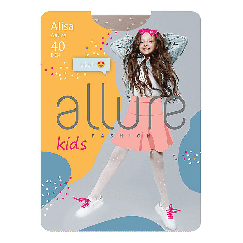 Изображение товара ALLURE Колготки детские 40 ден белый, размер 146-152