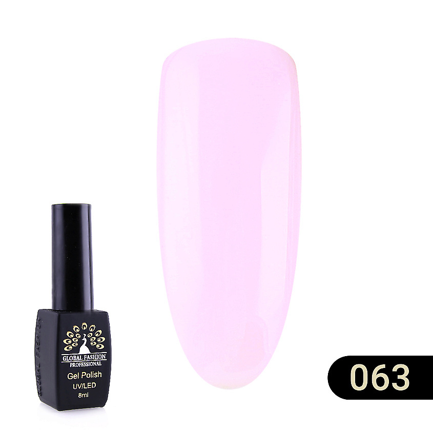 Изображение товара Гель-лак BLACK ELITE GLOBAL FASHION для ногтей 8 мл - розовый