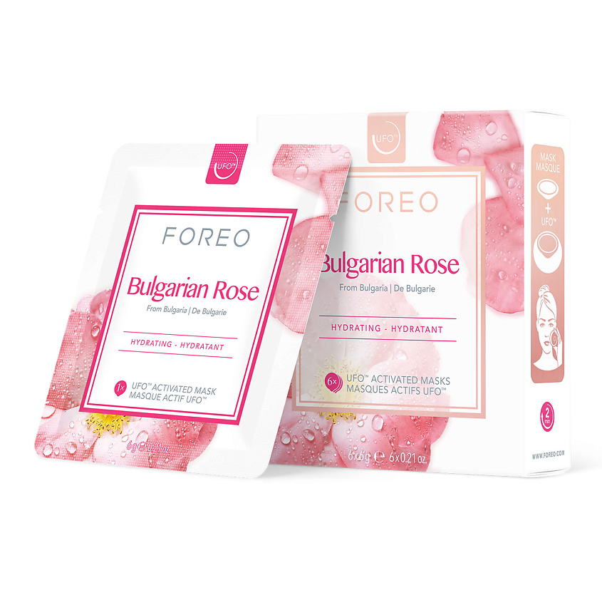Изображение товара FOREO Увлажняющая маска для лица Bulgarian Rose для UFO, 6х6г