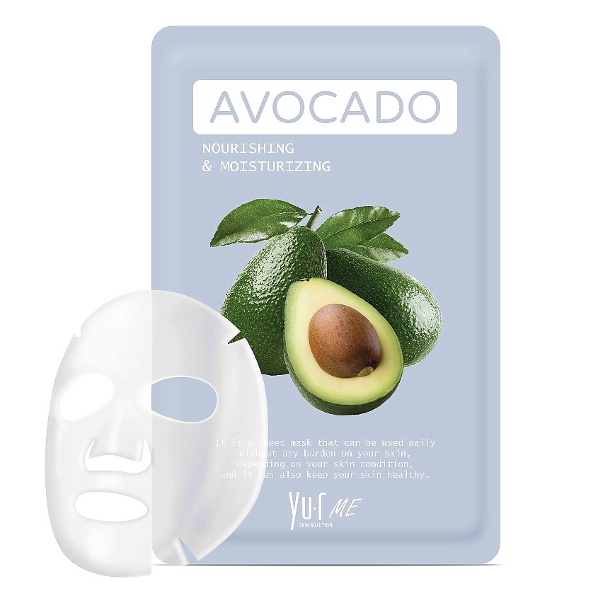 Изображение товара YU.R Тканевая маска для лица с экстрактом авокадо ME Avocado Sheet Mask, 25 гр