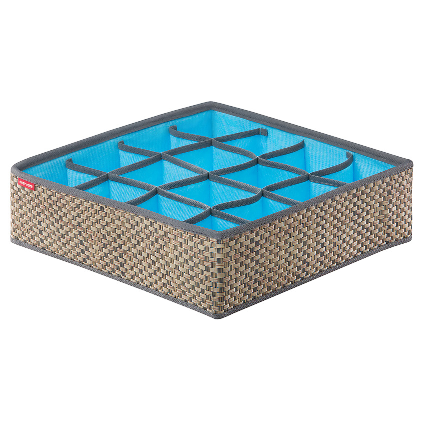 Изображение товара CH Органайзер для носков, чулок, колготок 16 ячеек, цвет: Коричневый