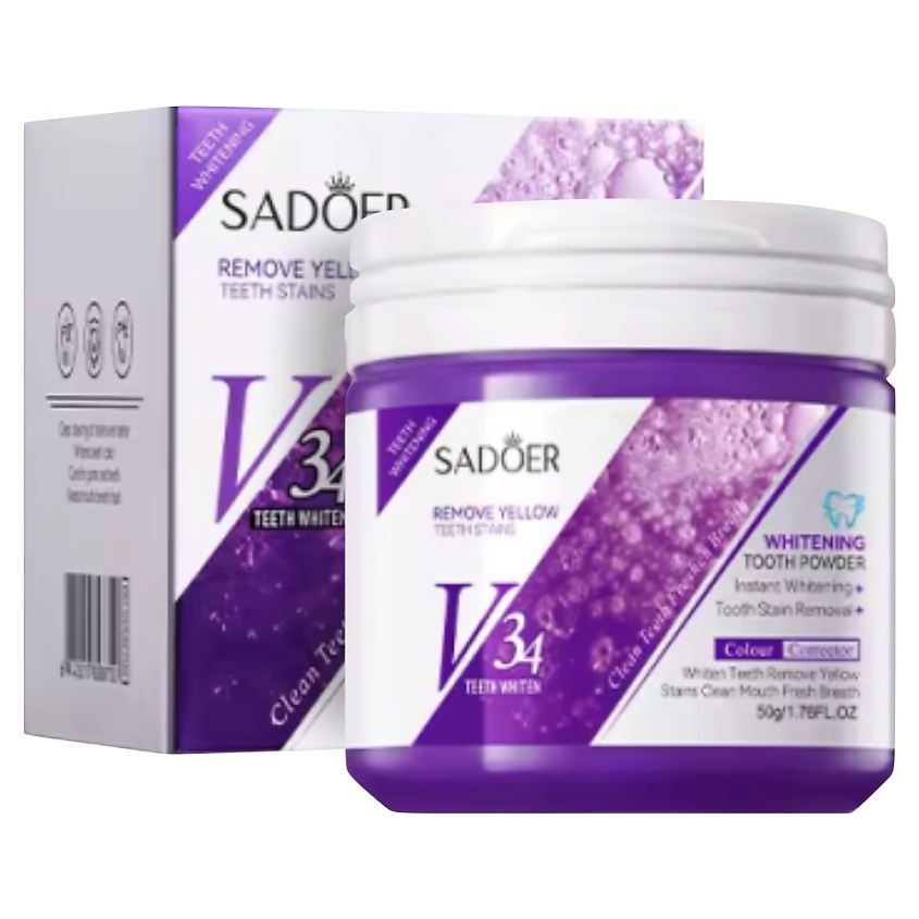 Изображение товара SADOER Пудра для зубов нейтрализатор желтизны, 50 гр.