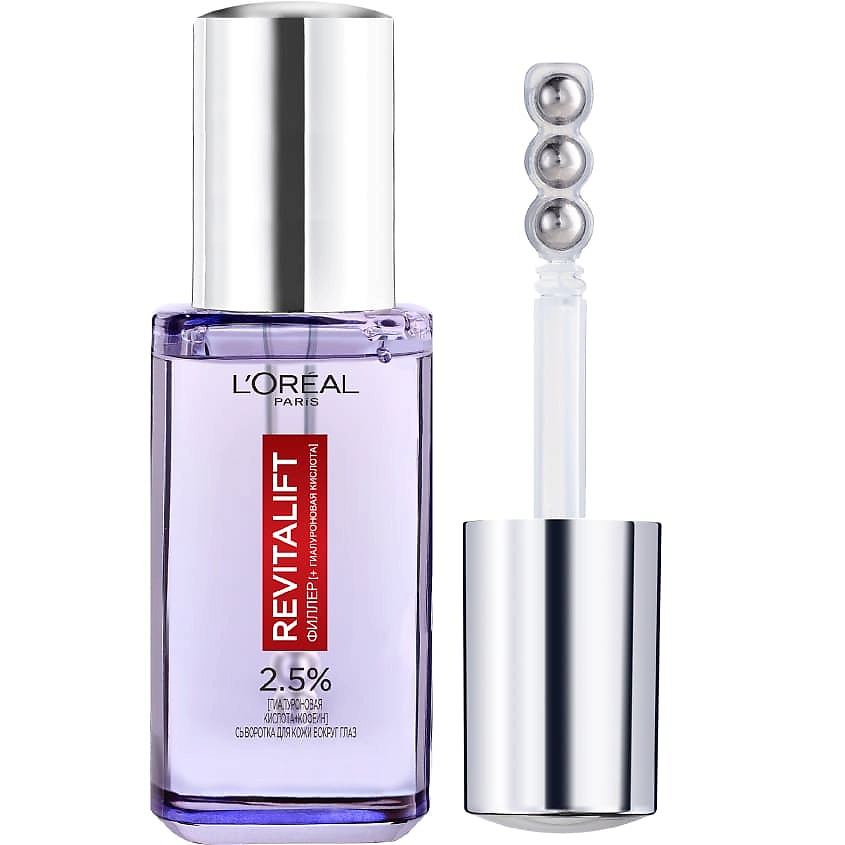 Изображение товара L'ORÉAL PARIS Сыворотка для кожи вокруг глаз 2,5% Гиалуроновая кислота + Кофеин Revitalift Филлер, 20 мл