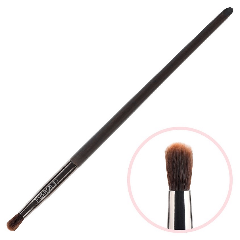 Изображение товара EVABOND Кисть макияжная для теней круглая маленькая, Черный, 1шт
