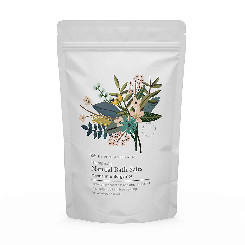 Изображение товара EMPIRE AUSTRALIA Соль для ванны с маслами мандарина и бергамота Therapeutic Series, 1 кг