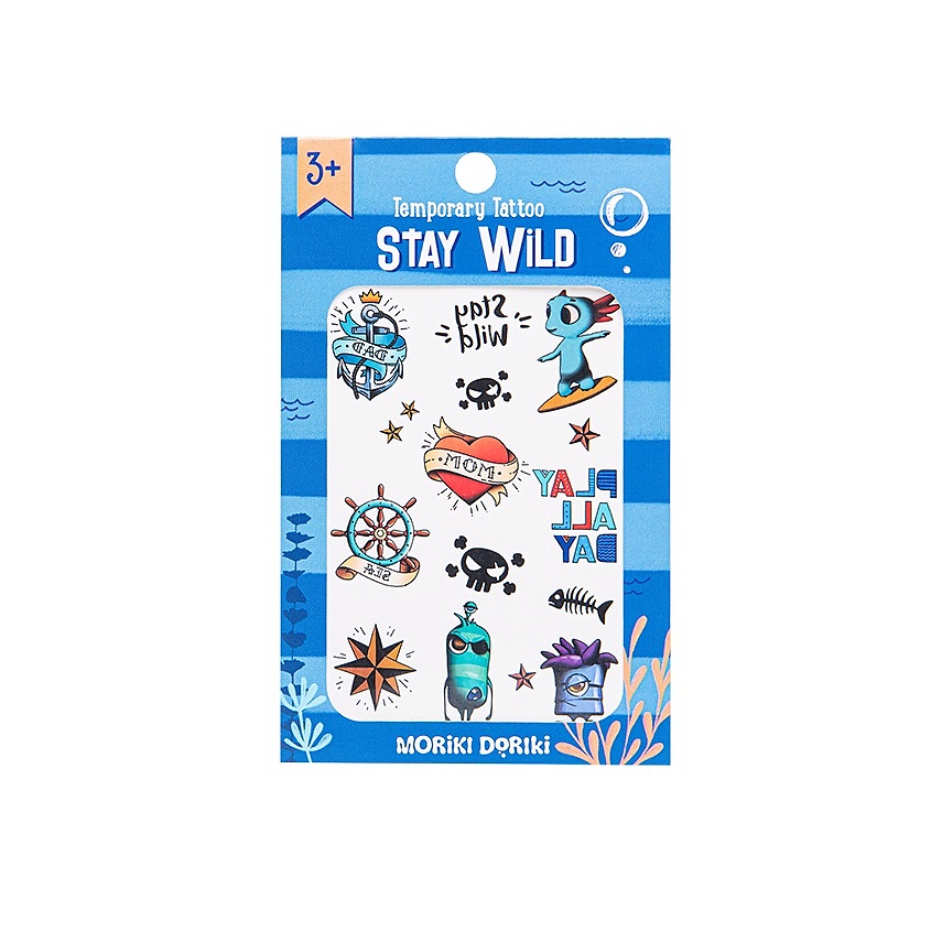 Изображение товара MORIKI DORIKI Детские переводные татуировки Temporary TATTOO STAY WILD, 1 шт.