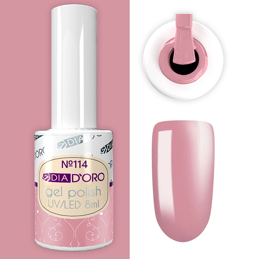 Изображение товара DIA D`ORO Гель-лак Classics Professional NEON, №114 Орхидеевый (розовый + бежевый+ сиреневый)